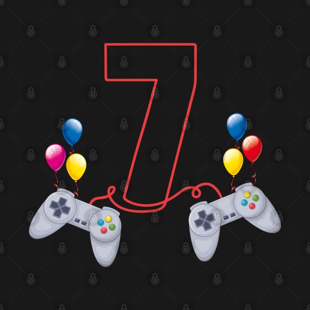 7th Birthday Boy Toddlers Video Gamer Store by Msafi