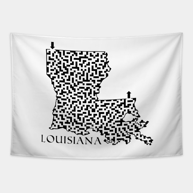 State of Louisiana Maze Tapestry by gorff