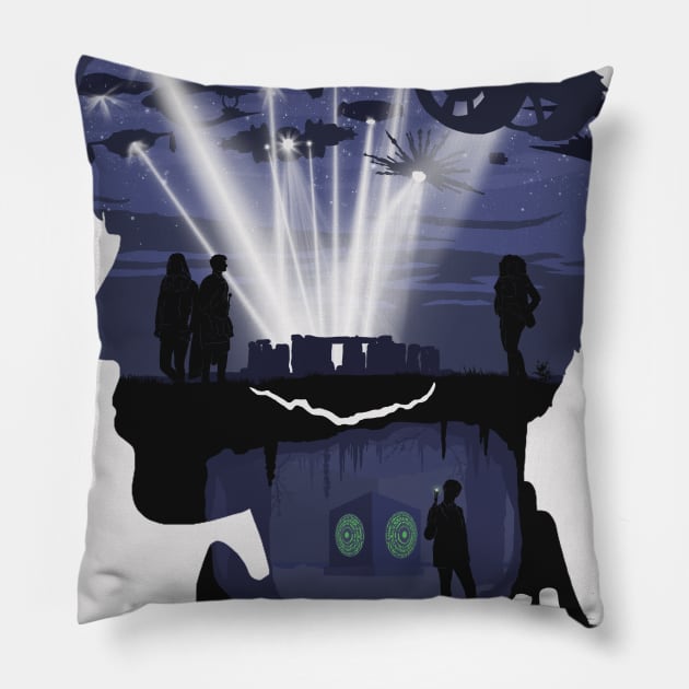 The Eleventh Doctor (The Pandorica Opens) Pillow by MrSaxon101