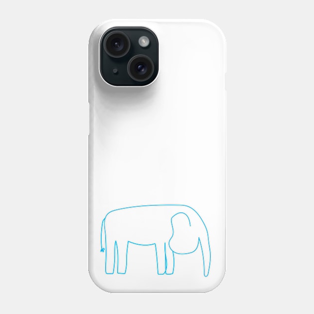 Blue elephant. Phone Case by knolios