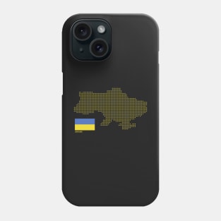 Ucraine map, praying for Ucraine Phone Case