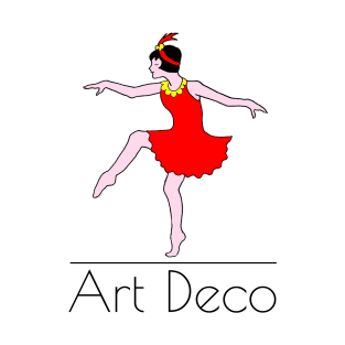 Art Deco Dancing Girl T-Shirt