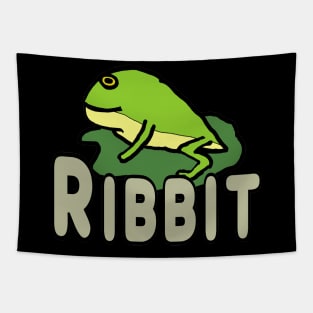 Funny Frog Ribbit Tapestry