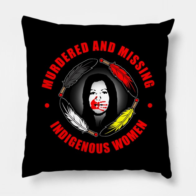 #MMIW (Murdered and Missing Indigenous Women) 1 Pillow by GardenOfNightmares