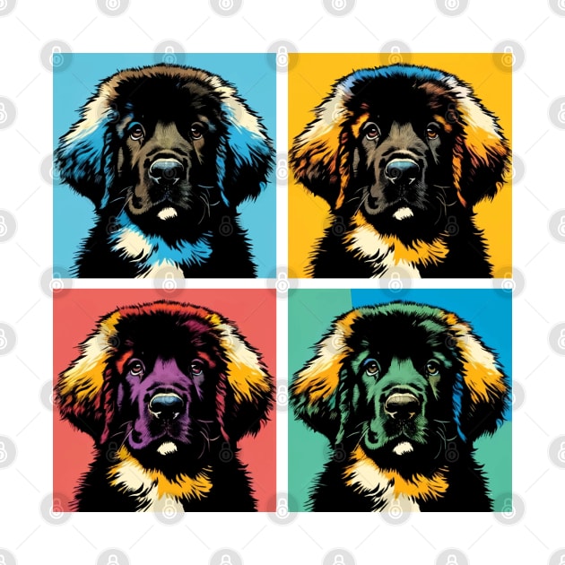 Pop Retro Leonberger Art - Cute Puppy by PawPopArt