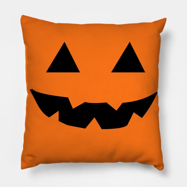 Jack-o-lantern Pumpkin face Pillow by CoolMomBiz