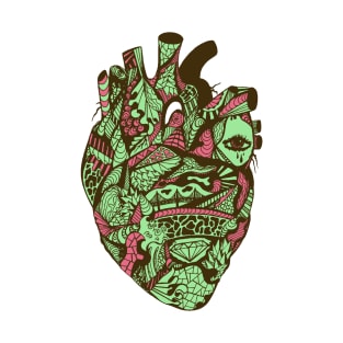 Pink Mint Transparent Heart T-Shirt