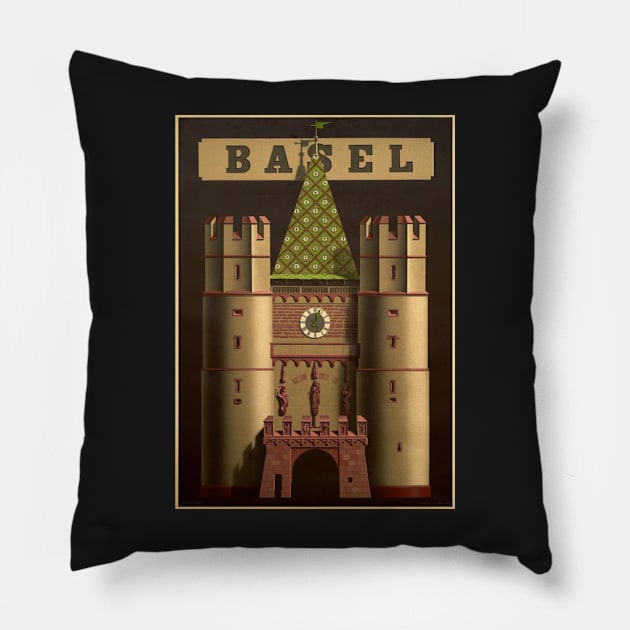 Basel, Switzerland Pillow by Donkeh23