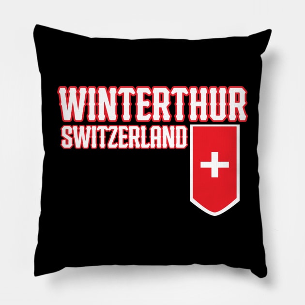 Winterthur Switzerland Pillow by HUNTINGisLIFE