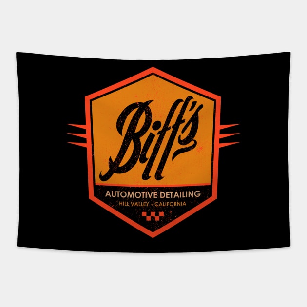 Biff Automotive Detailing Tapestry by Sachpica