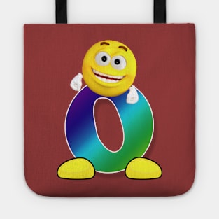 Letter O Alphabet Smiley Monogram Face Emoji Shirt for Men Women Kids Tote