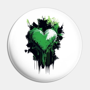 Wear Your Heart on Your Sleeve: Abstract Organic Graffiti Design on Sustainable Fashion Piece Pin