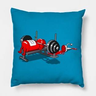 Funny Cute Gym Kawaii Food Workout Training Catsup Cartoon Pillow