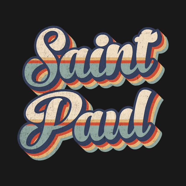 Saint Paul // Retro Vintage Style by Stacy Peters Art