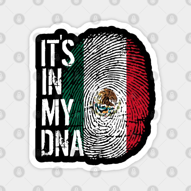 Mexico Flag Fingerprint My Story DNA Mexican Magnet by Your Culture & Merch