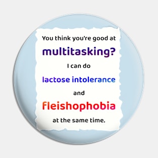 Lactose Intolerance and Fleishophobia Pin