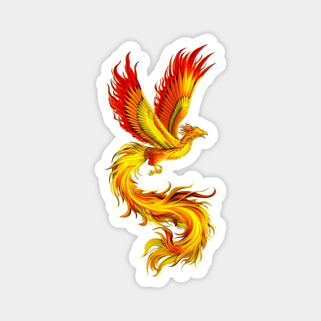 Phoenix Bird Magnet by underheaven