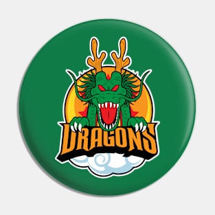 Dragons Mascot logo Pin