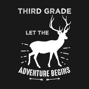 Cool Third Grade Let The Adventure Begin Design , Great Adventure T-Shirt