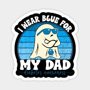 Groovy I Wear Blue For My Dad Diabetes T1D Awareness Magnet