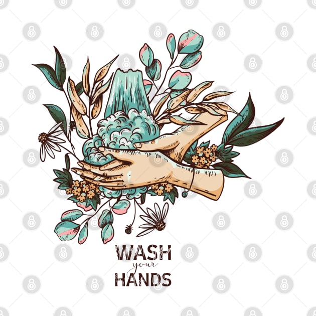 Wash You Hand Illustration by Mako Design 