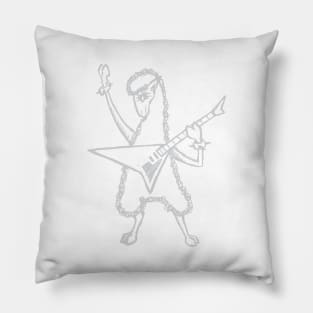 Heavy Metal Band Sheep Guitarist Guitar Playing Saying Gift Pillow