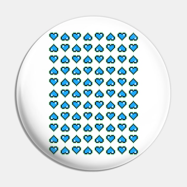 8bit hearts (blue) Pin by ControllerGeek