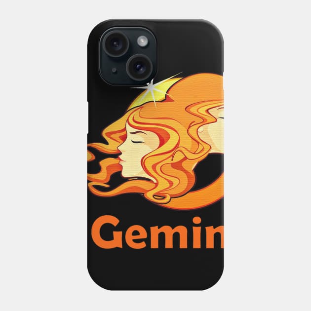 Gemini zodiac sign Phone Case by tonkashirts