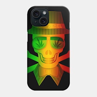 reggae skull Phone Case