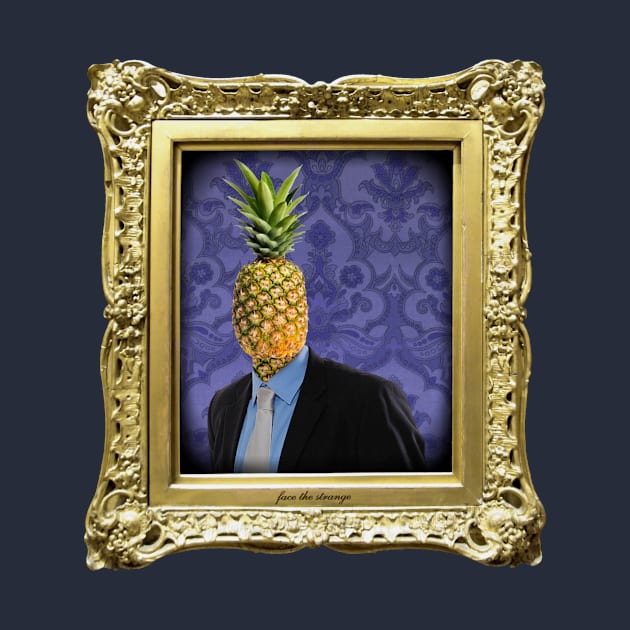 Pineapple Man in Vintage Frame by FaceTheStrange