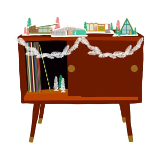 Mid Century Credenza with Miniature houses T-Shirt