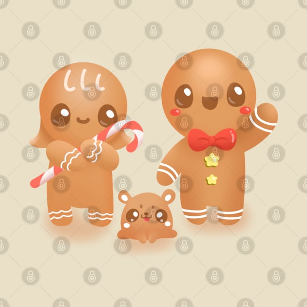 Cute Gingerbread Family by mil.creates