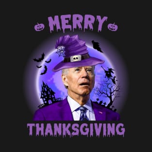 Funny Biden Halloween Costume Merry Thanksgiving T-Shirt