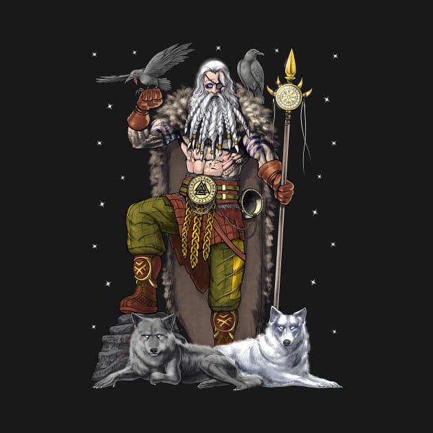 Viking Norse God Odin by underheaven