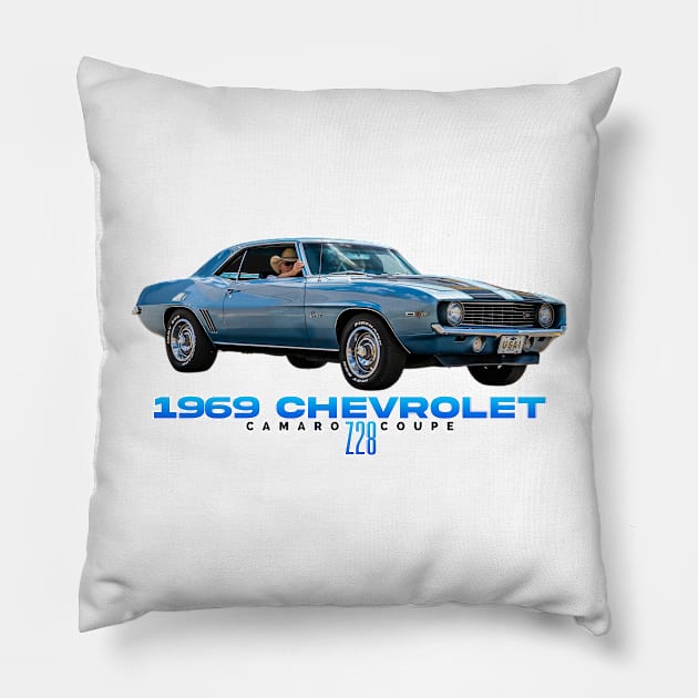 1969 Chevrolet Camaro Z28 Coupe Pillow by Gestalt Imagery