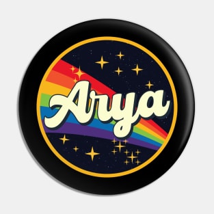 Arya // Rainbow In Space Vintage Style Pin