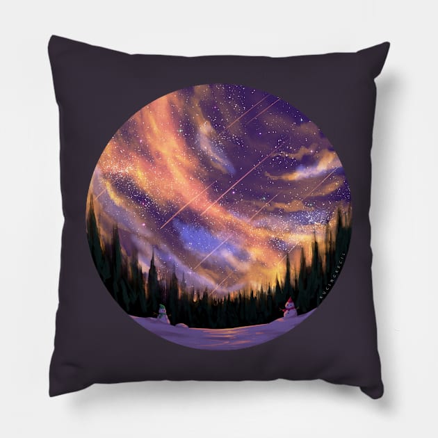 Starry Morning Pillow by KucingKecil