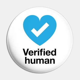 Verified Human Checkheart Pin