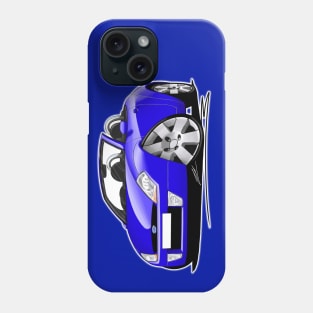 Ford StreetKa Blue Caricature Car Art Phone Case