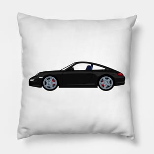 Porsche 911 997 Carrera S Black Lobster Claw Pillow