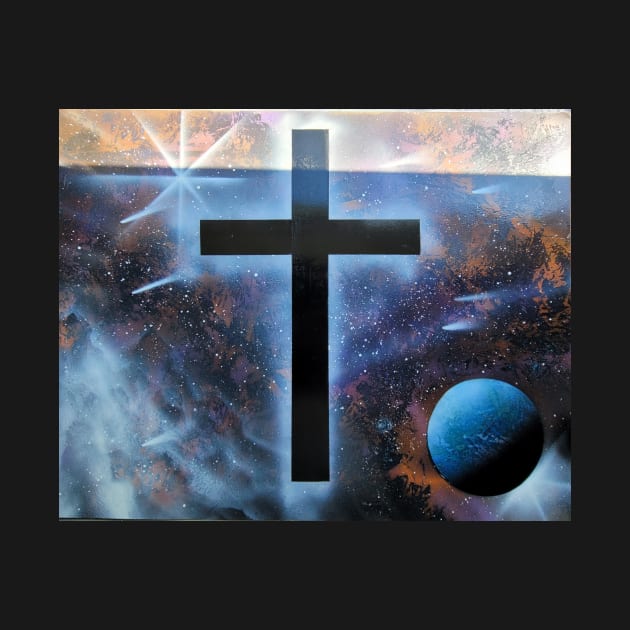 Cross in space by JMC Designs 