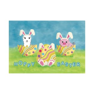 Hoppy Easter - Cute Easter Eggs T-Shirt