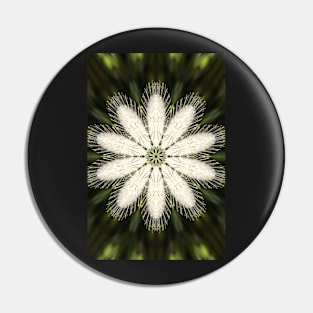 Unique Buttonbush flower kaleidoscope Pin