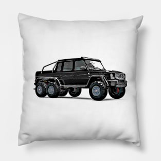 G63 6X6 Truck Cartoon Pillow