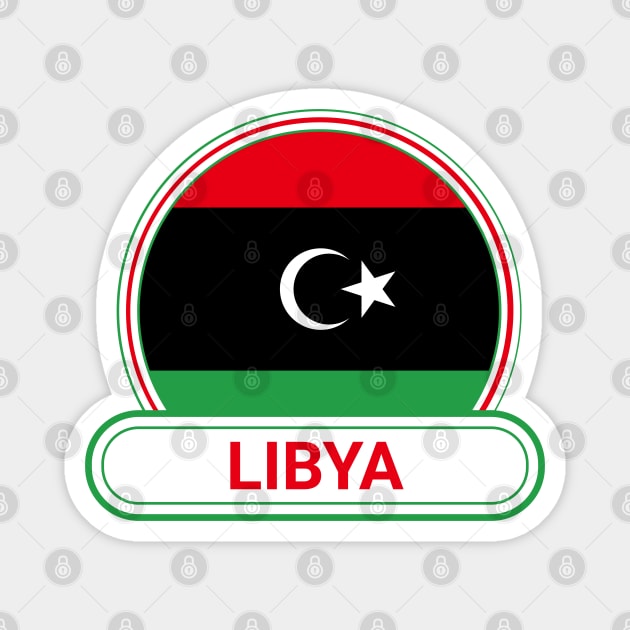 Libya Country Badge - Libya Flag Magnet by Yesteeyear