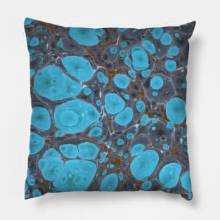 Blue Bubble Pattern Pillow