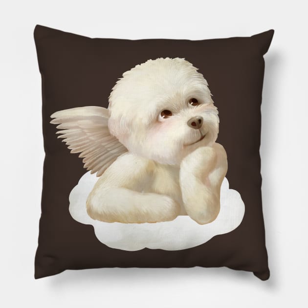 Angel Dog Pillow by zkozkohi