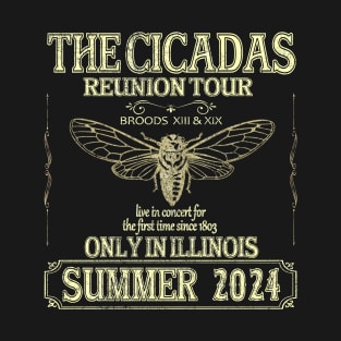 Cicada Concert Tour 2024 Illinois Cicada Broods T-Shirt