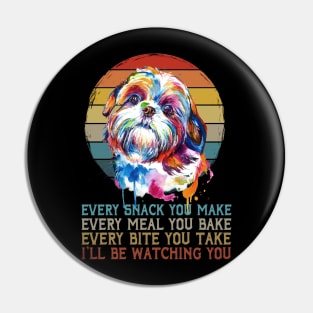 Shih Tzu Elegance Stylish Tees Every Meal You Bake of Shih Tzus Pin