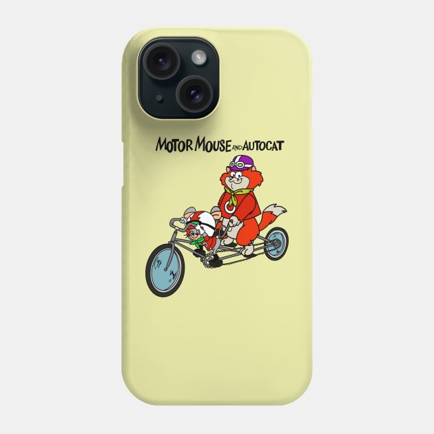 Motormouse and Autocat Classic 60’s Cartoon with Title Phone Case by GoneawayGames